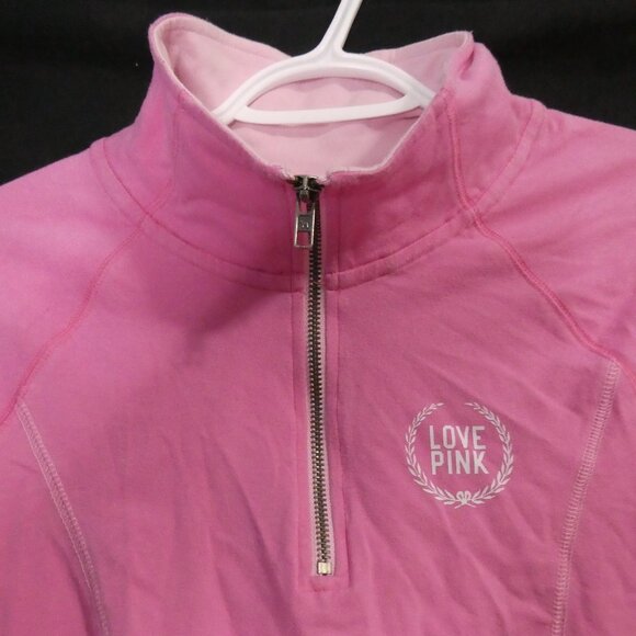 Y2K - PINK By VICTORIA'S SECRET | small | Pink Half-Zip Long Sleeve Pullover - Picture 1 of 15